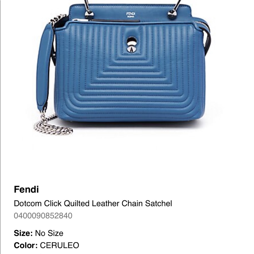 Fendi Dotcom Click Quilted Chain Satchel - image 3